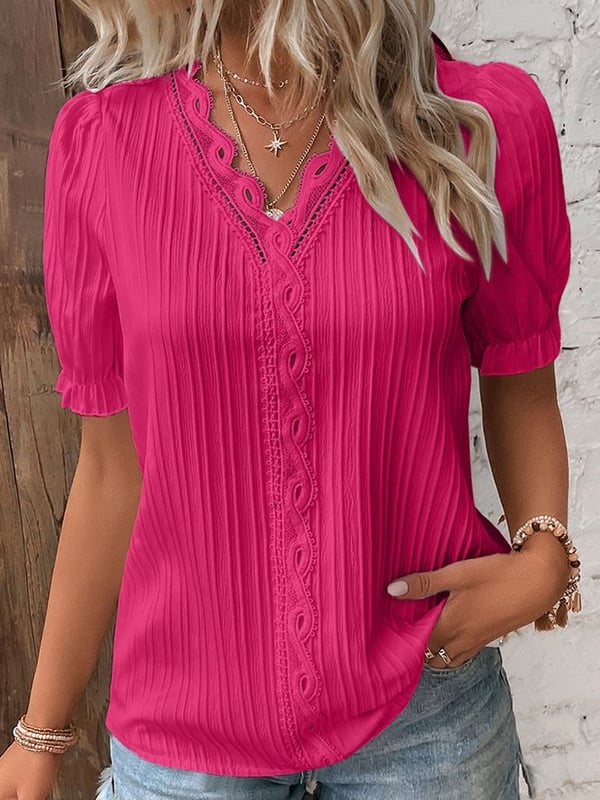 Clarisse | Elegant Lace Blouse Pink