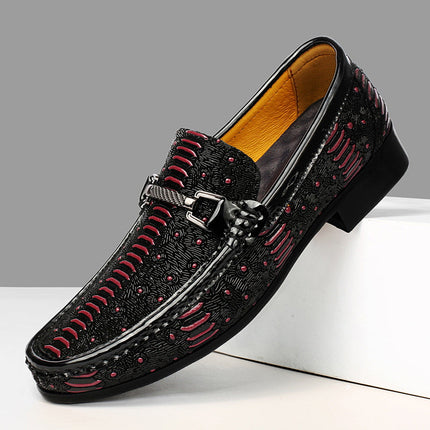 Omen Leather Loafer Red Men's Footwear