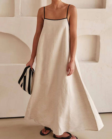 A-line Summer Vibe Contrasting Suspender Dress Dresses