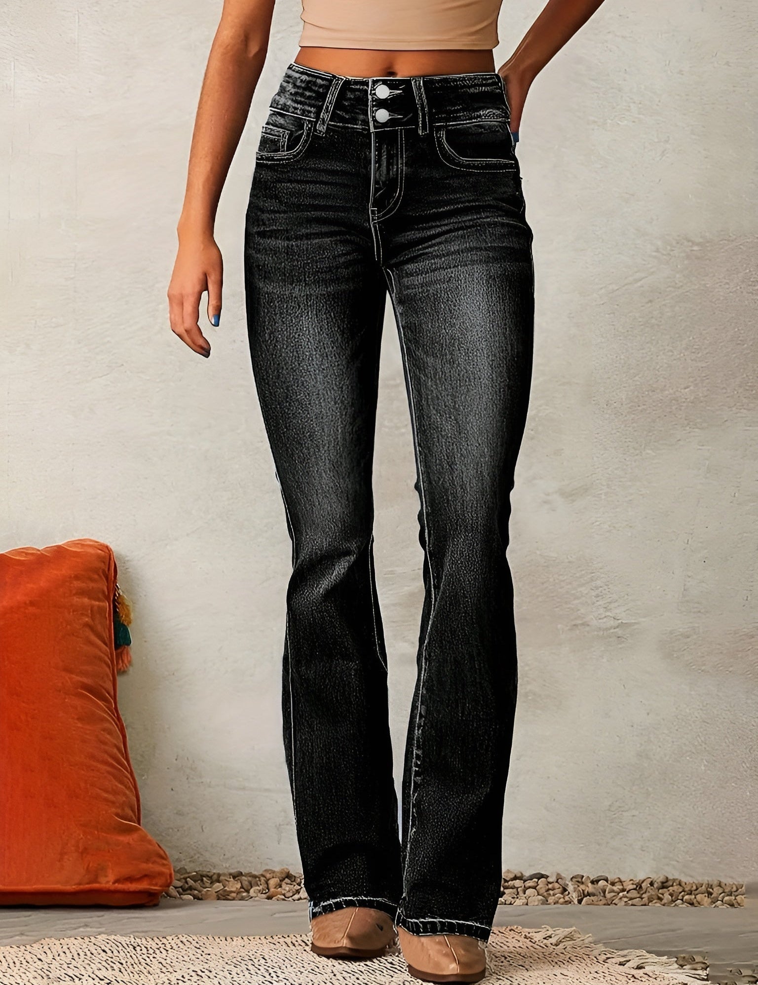 Alana | High Waist Flared Jeans - OKOHOKO™ FASHION