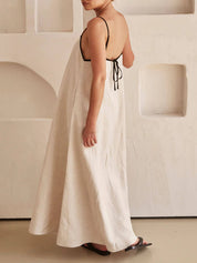 A-line Summer Vibe Contrasting Suspender Dress Dresses