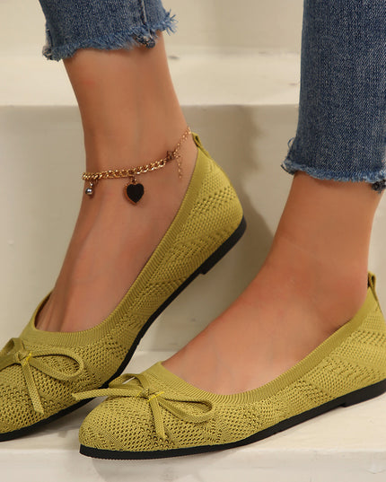 Bow Knitted Loafers Loafers
