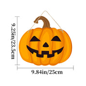 Halloween Wood Grain Doorplate Decor Wansheng Pumpkin Doorplate Halloween Decorations