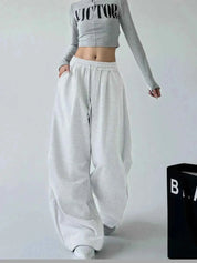 Oversized Wide Leg Drawstring Pants