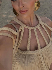 Cover Up Draped Braids Maxi Dress Dresses