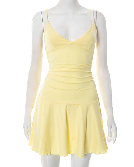 Sexy V-Neck Suspender Dress Dresses