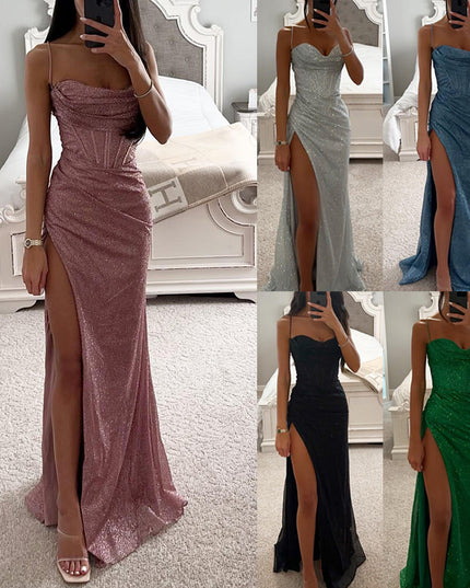 Sexy Split Suspender Dress Dresses