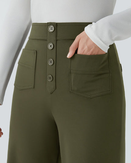 Jade | Elastic pants with high Waist Trousers