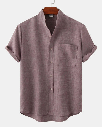 Solaro Short Sleeve Summer Shirt Purple Shirts