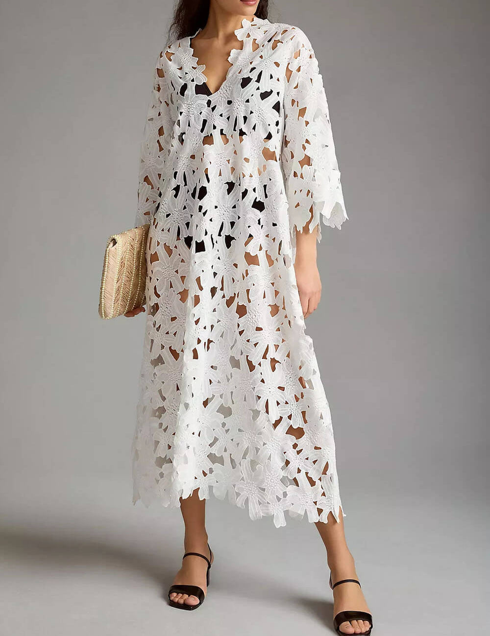 Cover Up Lace Beach Midi Dress Dresses