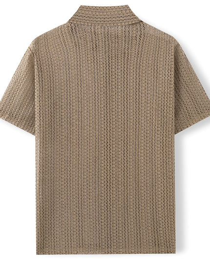 Men's Summer Knitted Polo Shirt Shirts