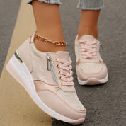 Women's Lace-Up Side-Zip Sneakers Sneakers