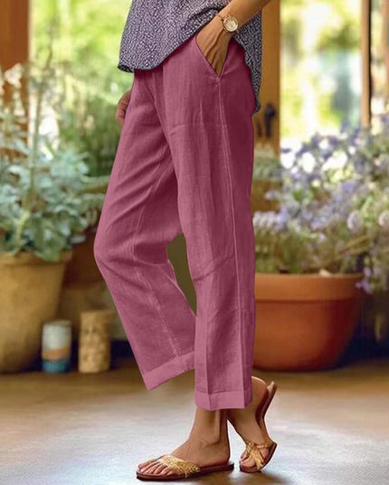 Julienne – Light Summer Trousers Purple Trousers