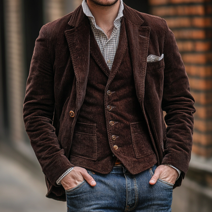 Premium Elegant Blazer Brown Elegant Blazer