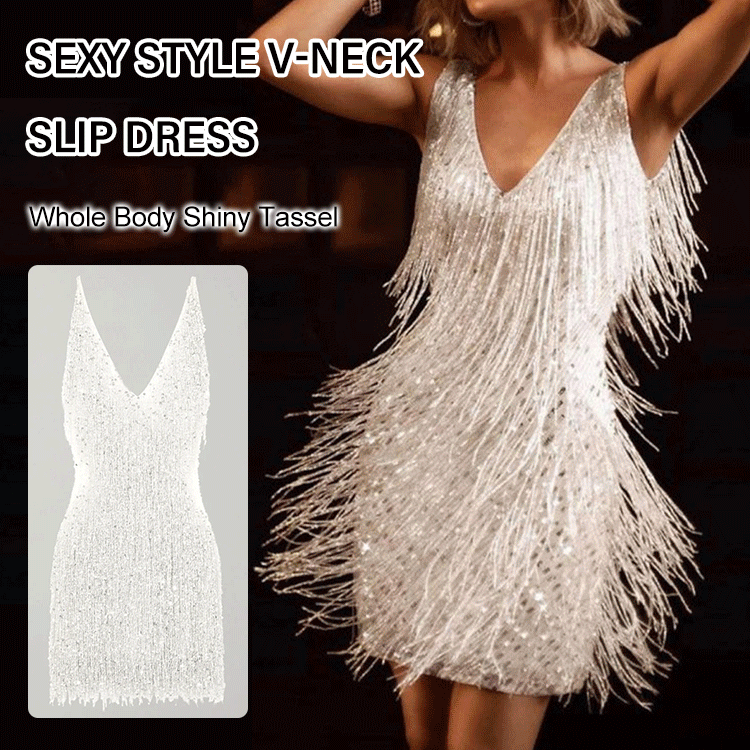 LookHot - V-Neck Slip Dress kleid