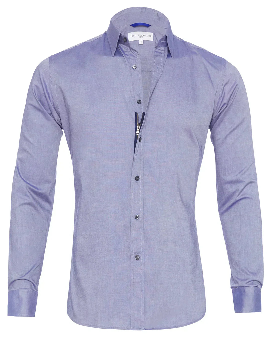 Men's Elite Stretch Zip-Up Shirt Indigo Men Shirts