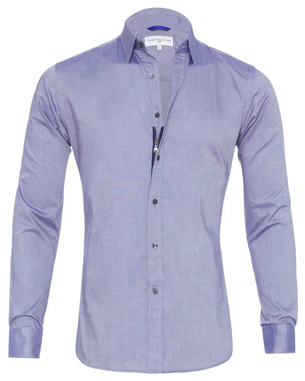 Men's Elite Stretch Zip-Up Shirt Indigo Men Shirts