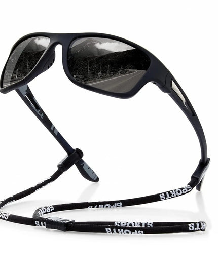 X-Sports™ Polarized Sports Sunglasses – UV400 Protection & Anti-Glare Gravity Black Fire