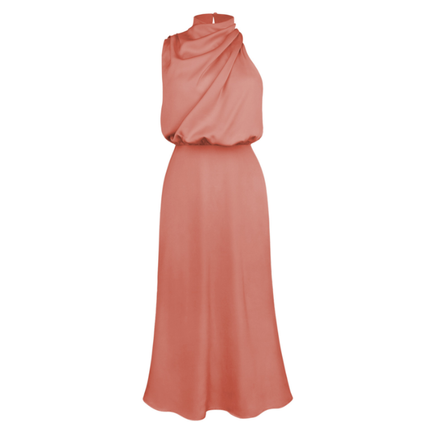 Elegant Sleeveless Summer Evening Party Dress Pink Dresses