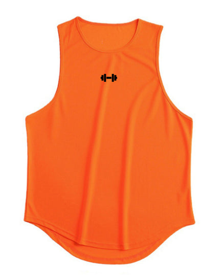 Men's Quick-Dry Sleeveless Fitness Vest Orange T-Shirts