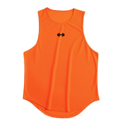 Men's Quick-Dry Sleeveless Fitness Vest Orange T-Shirts