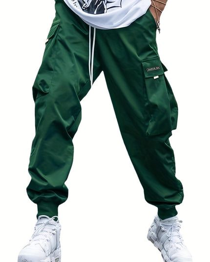 Men's Multi-Pocket Cargo Joggers Dark Green Cargo Pants
