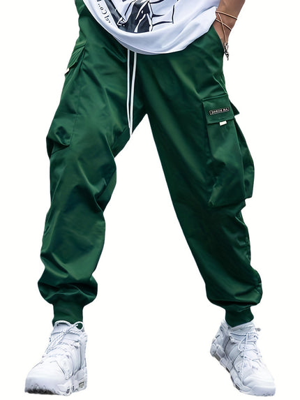 Men's Multi-Pocket Cargo Joggers Dark Green Cargo Pants