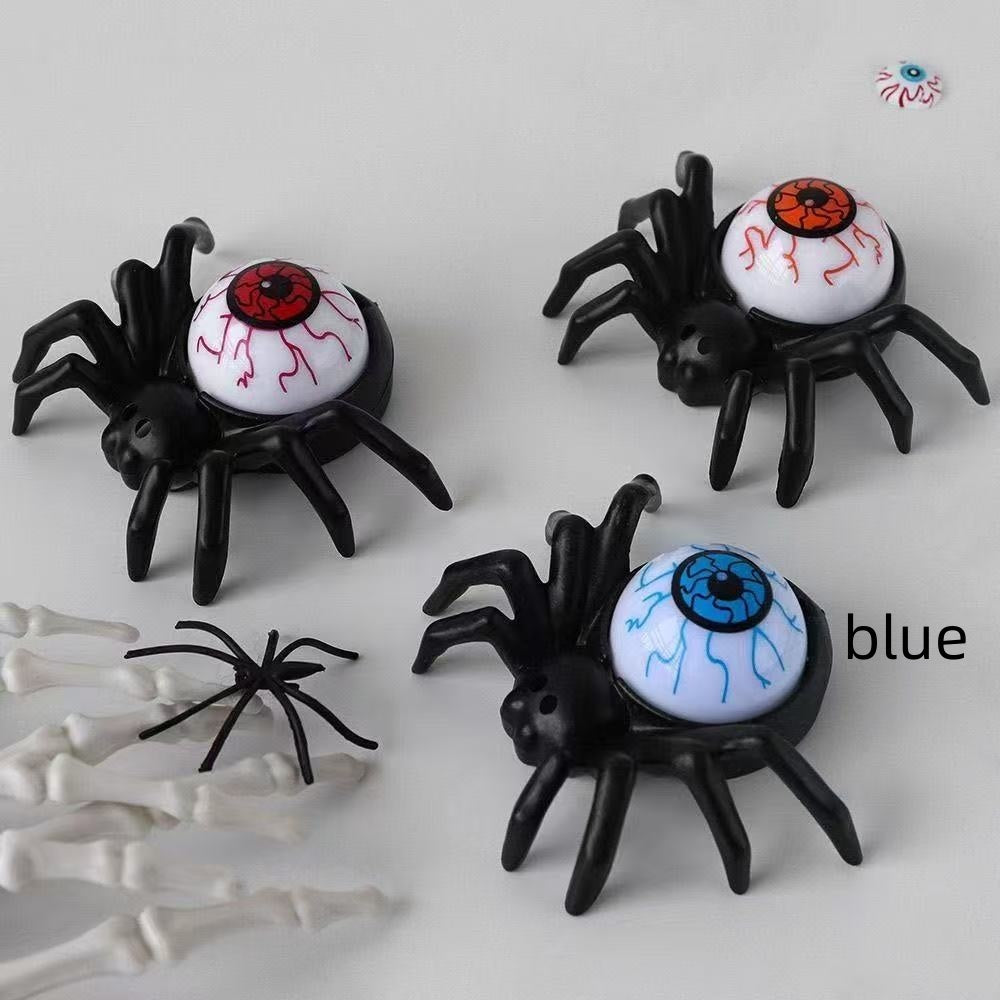 Halloween Spider Candle Night Light Spider Back Blue Eyeball Halloween Decorations