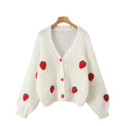 Soft Knit V-Neck Button Cardigan – Lightweight, Skin-Friendly Women's Sweater Cardigan
