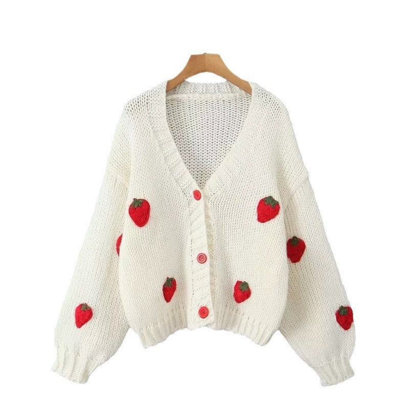 Soft Knit V-Neck Button Cardigan – Lightweight, Skin-Friendly Women's Sweater Cardigan