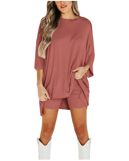 Stylish Summer Shorts Suit for Women - Comfortable Fashion Watermelon Red Dresses