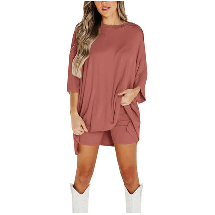 Stylish Summer Shorts Suit for Women - Comfortable Fashion Watermelon Red Dresses