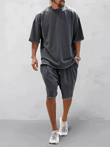 Casual Mens Set Sleek Comfort For Men Dark Grey Men Set