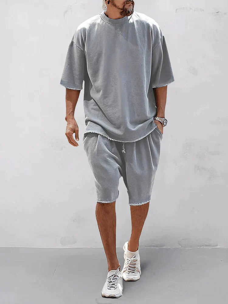Casual Mens Set Sleek Comfort For Men Grey Men Set