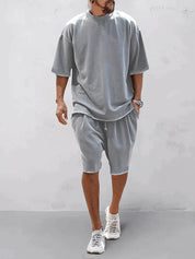 Casual Mens Set Sleek Comfort For Men Grey Men Set