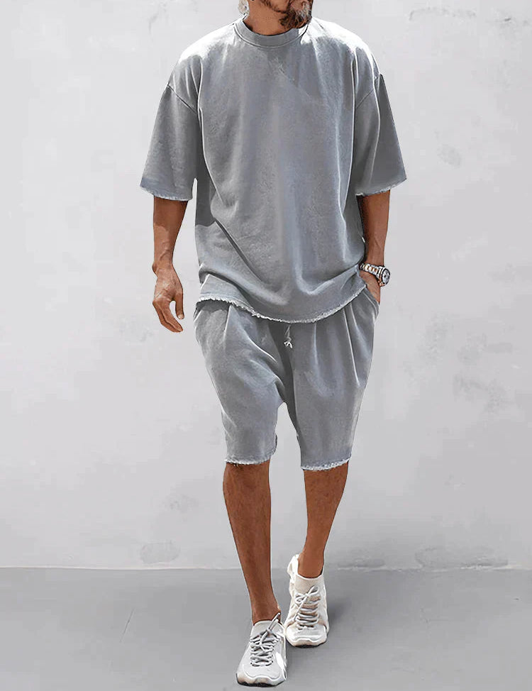 Casual Mens Set Sleek Comfort For Men Grey Men Set