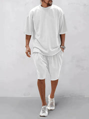 Casual Mens Set Sleek Comfort For Men White Men Set