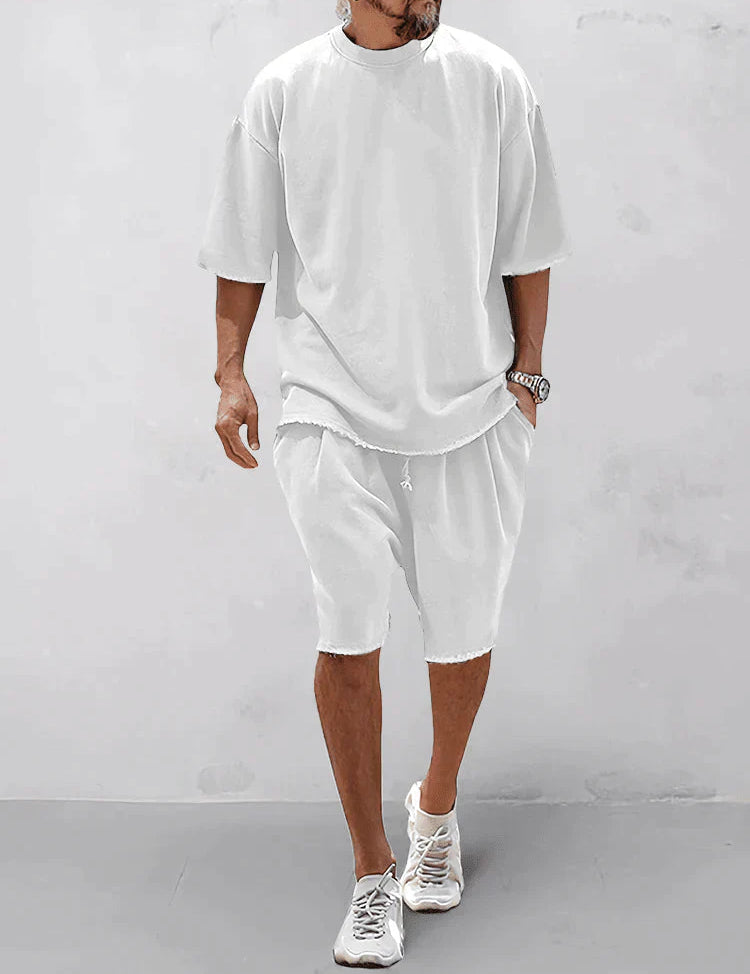 Casual Mens Set Sleek Comfort For Men White Men Set