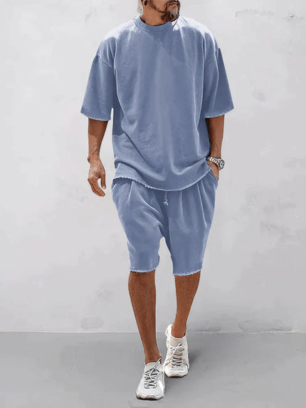 Casual Mens Set Sleek Comfort For Men Blue Men Set