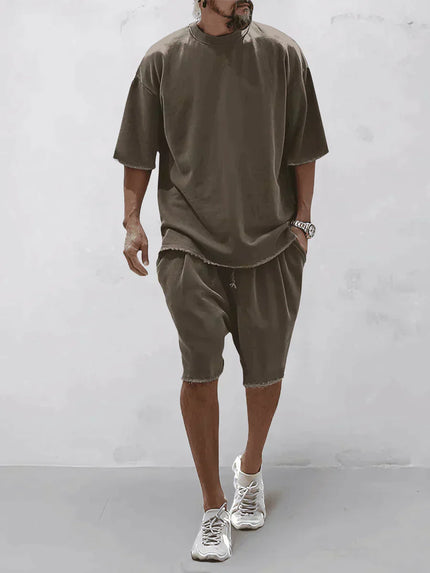 Casual Mens Set Sleek Comfort For Men Brown Men Set