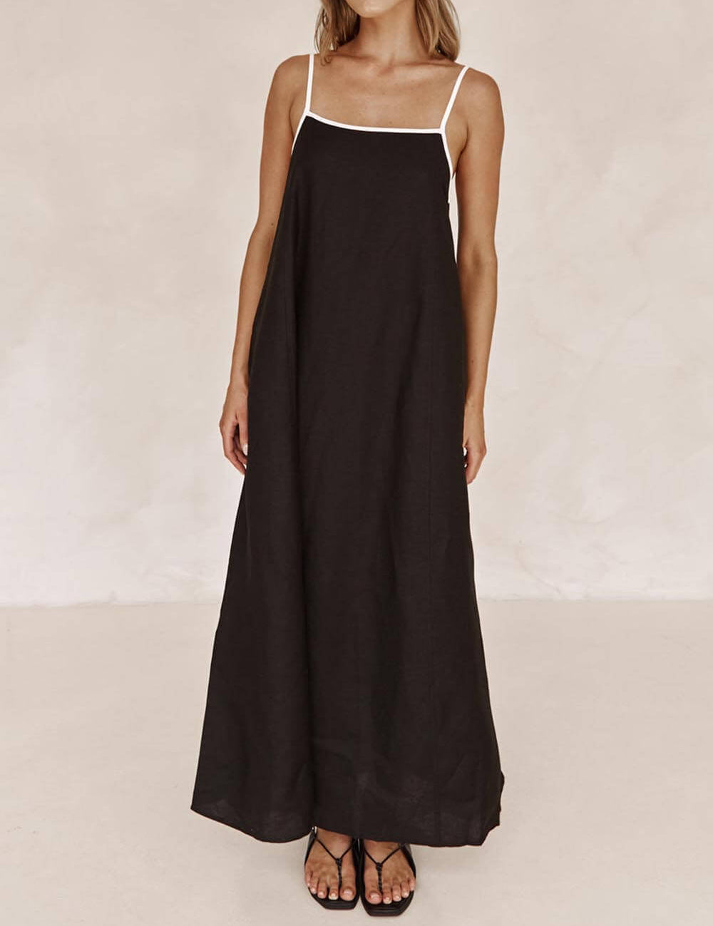 A-line Summer Vibe Contrasting Suspender Dress Dresses