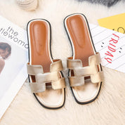 'H' Design Sandals Gold Sandals