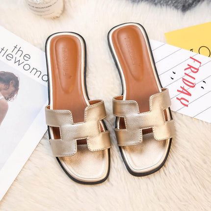 'H' Design Sandals Gold Sandals
