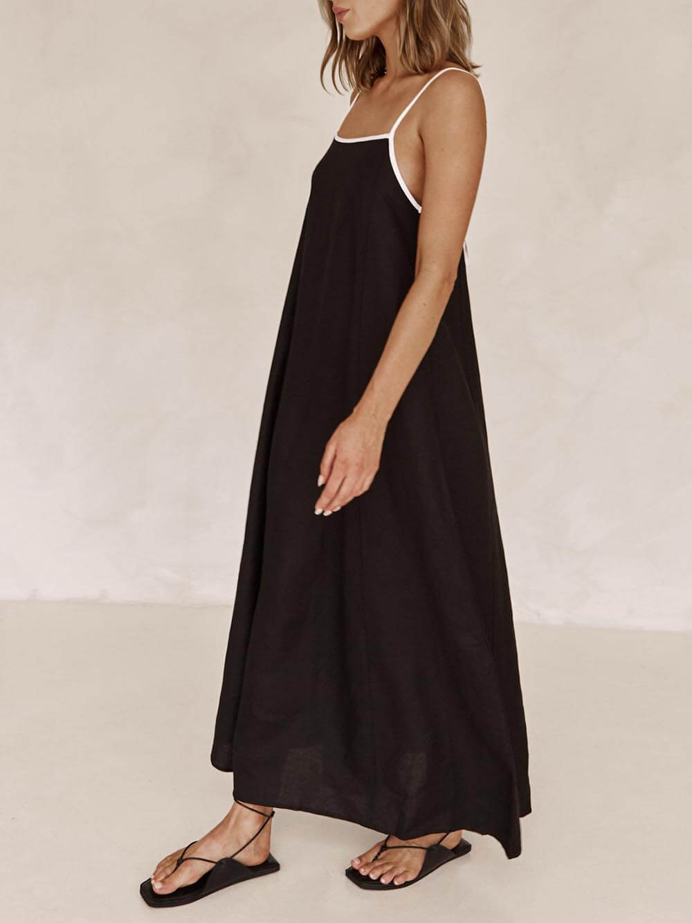 A-line Summer Vibe Contrasting Suspender Dress Dresses