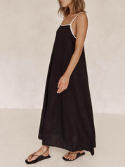 A-line Summer Vibe Contrasting Suspender Dress Dresses