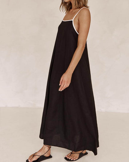 A-line Summer Vibe Contrasting Suspender Dress Dresses