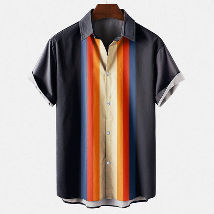 Dominik - Men's Retro-Style Shirt Black Shirts