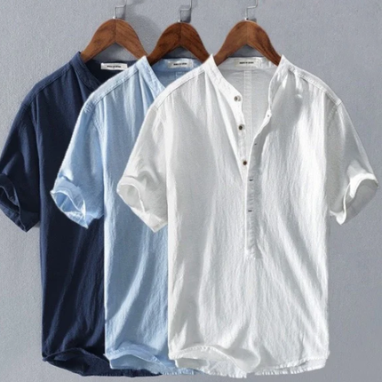 Men's Casual Short Sleeve Henley Shirts Shirts