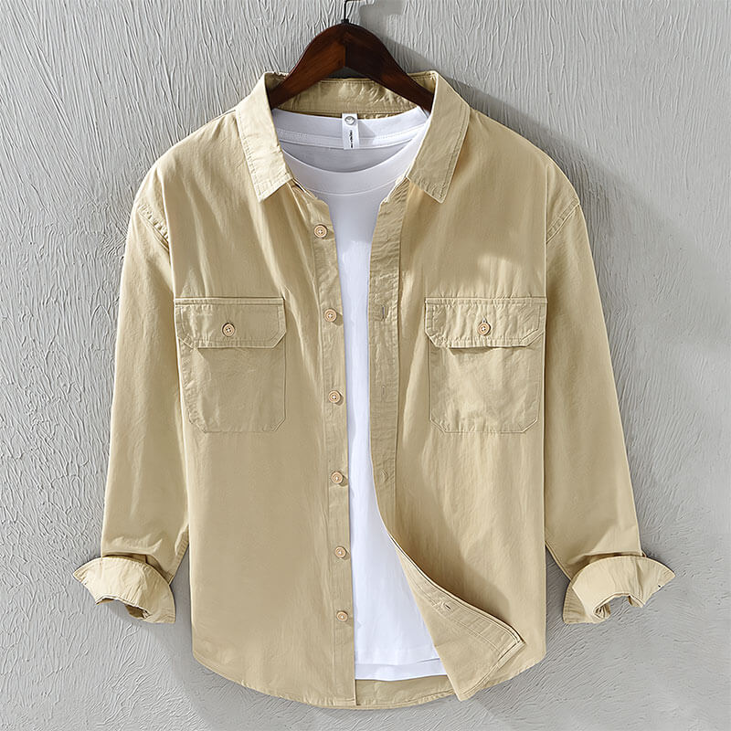 Shibuya | Classic Cotton Shirt Beige