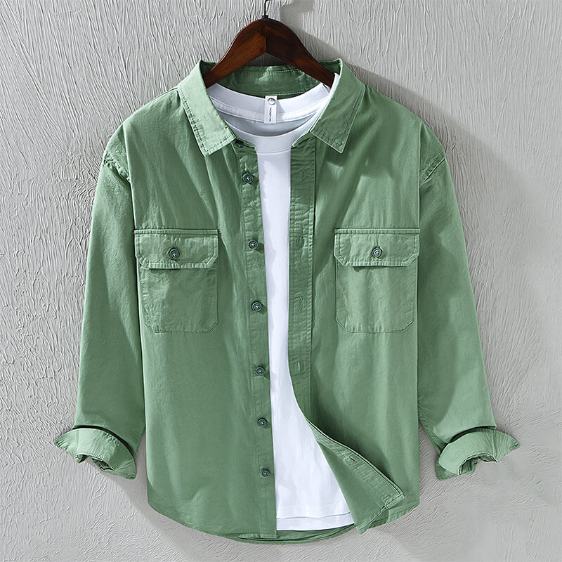 Shibuya | Classic Cotton Shirt Green